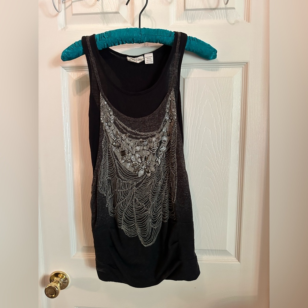 Miss me beaded tank top